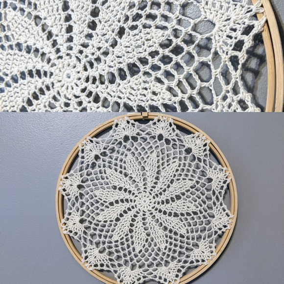 NWOT Boho Crochet Hoop Wall Accent Dream Catcher - Picture 2 of 6